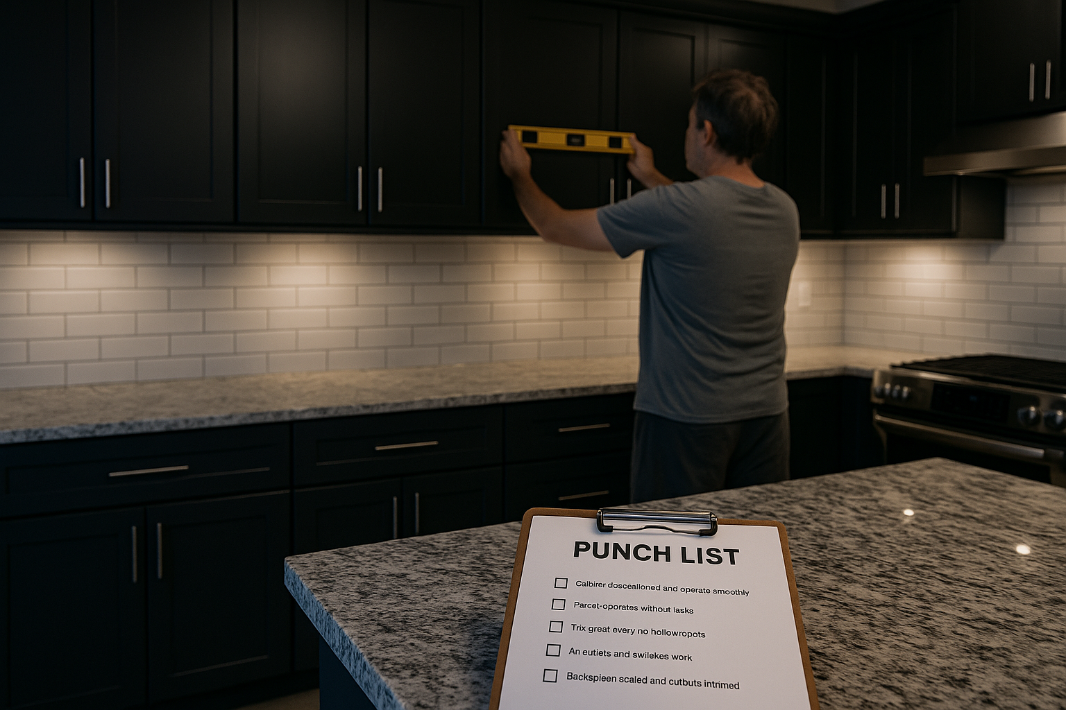 punch list check contractor's work